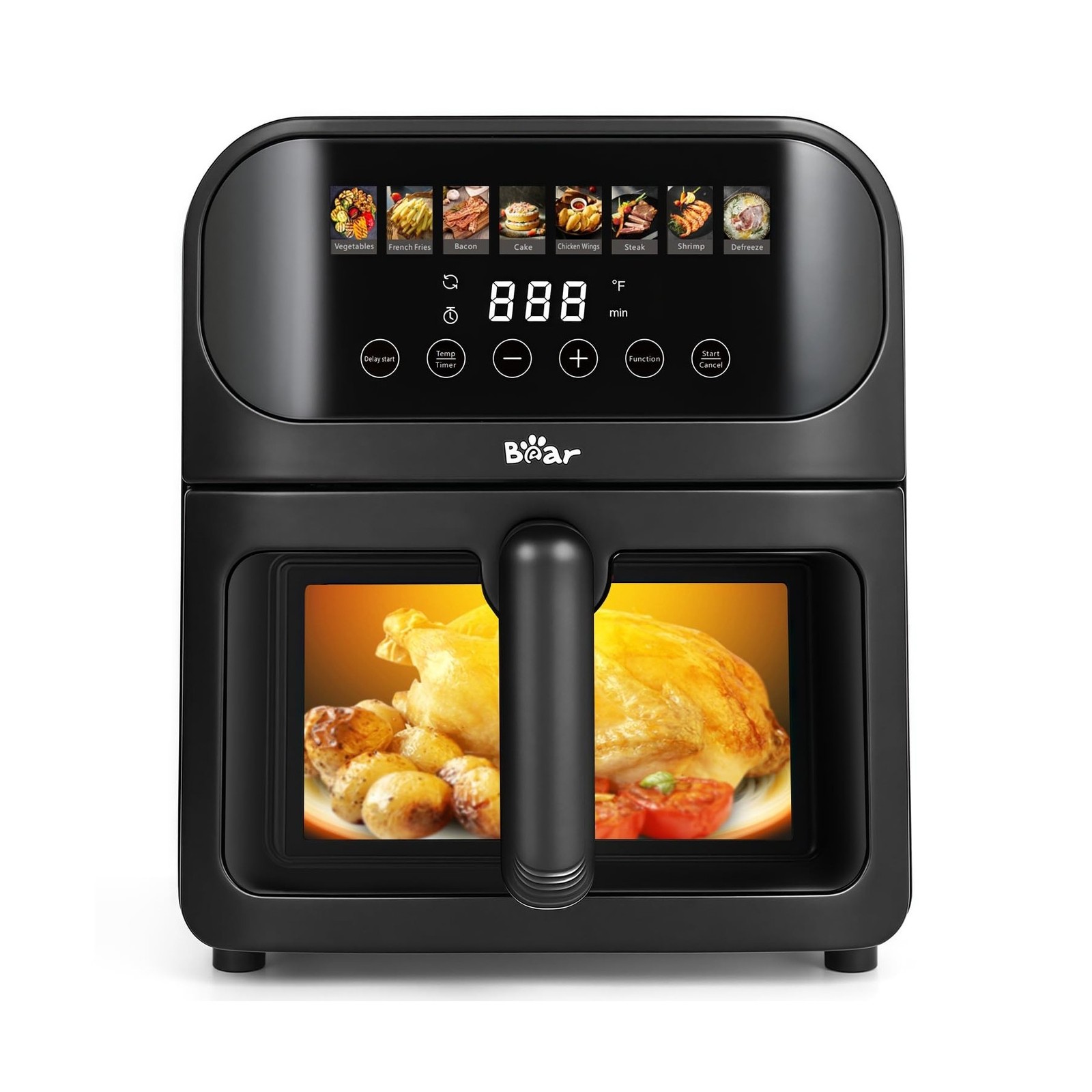 Bear Air Fryer, Stainless Steel Airfryer 8 Presets for Fast Family ... Fast Ship