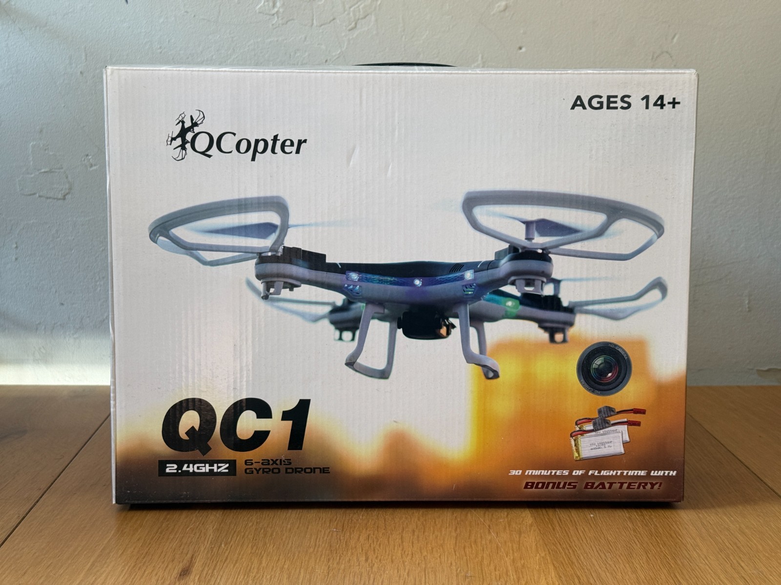 QCopter QC1 Drone Quadcopter 2.4 GHz 6 Axis Gyro Drone with HD Camera NEW