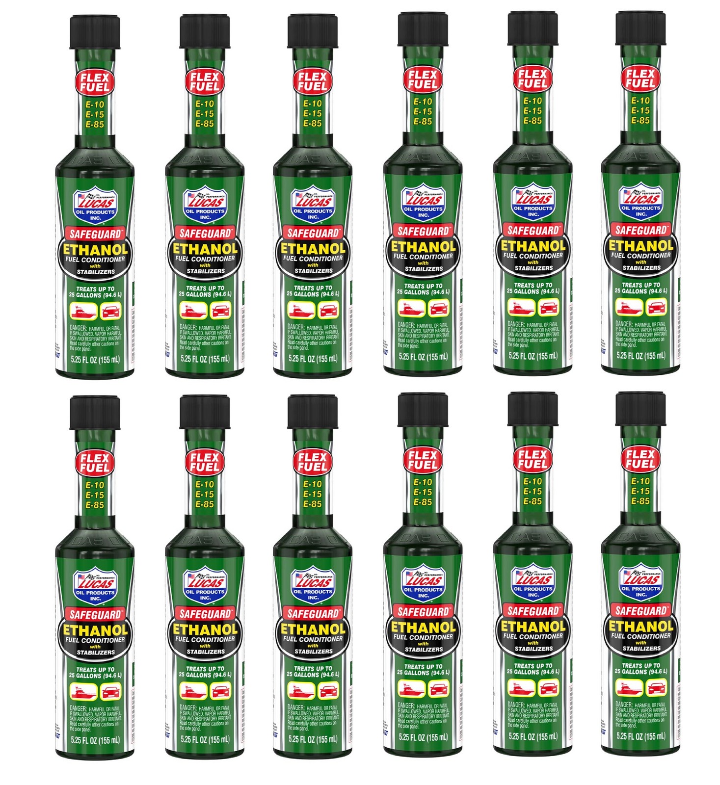 Lucas Oil Safeguard Ethanol Fuel Conditioner w/ Stabilizers 5.25 Oz. Set of 12