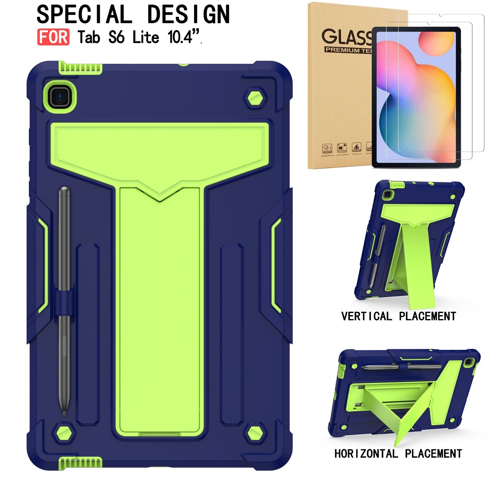 For Samsung Galaxy Tab S6 Lite Case 10.4 Inch Shockproof Hybrid Hard Case Cover