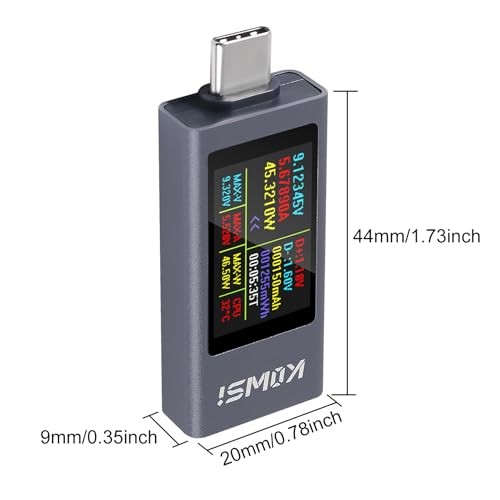 1PCS USB C Tester Power Meter, 4-30V 0-12A Type-C PD Tester Digital