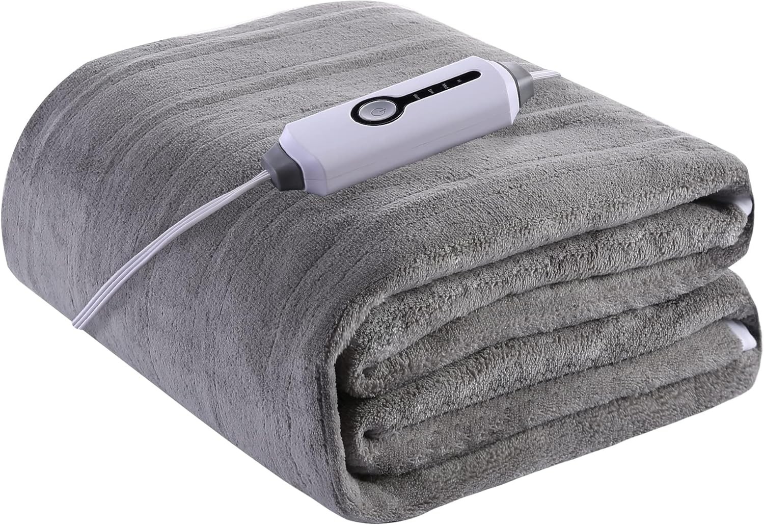 YAKEE Electric Mattress Pad Twin Szie 39''x75'', Soft Colar Fleece Twin, Gray