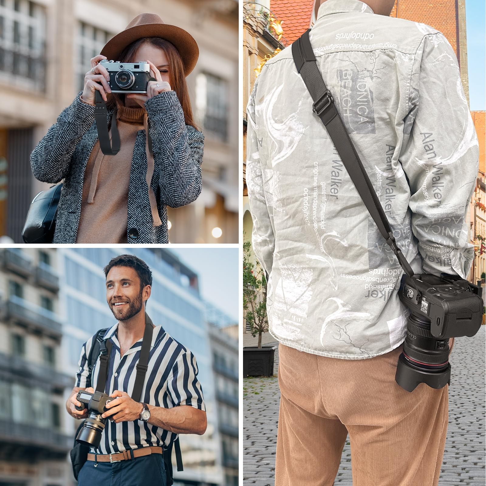 FIEIL Camera Strap with Quick Release Plate, Universal Camera Strap with Quic...