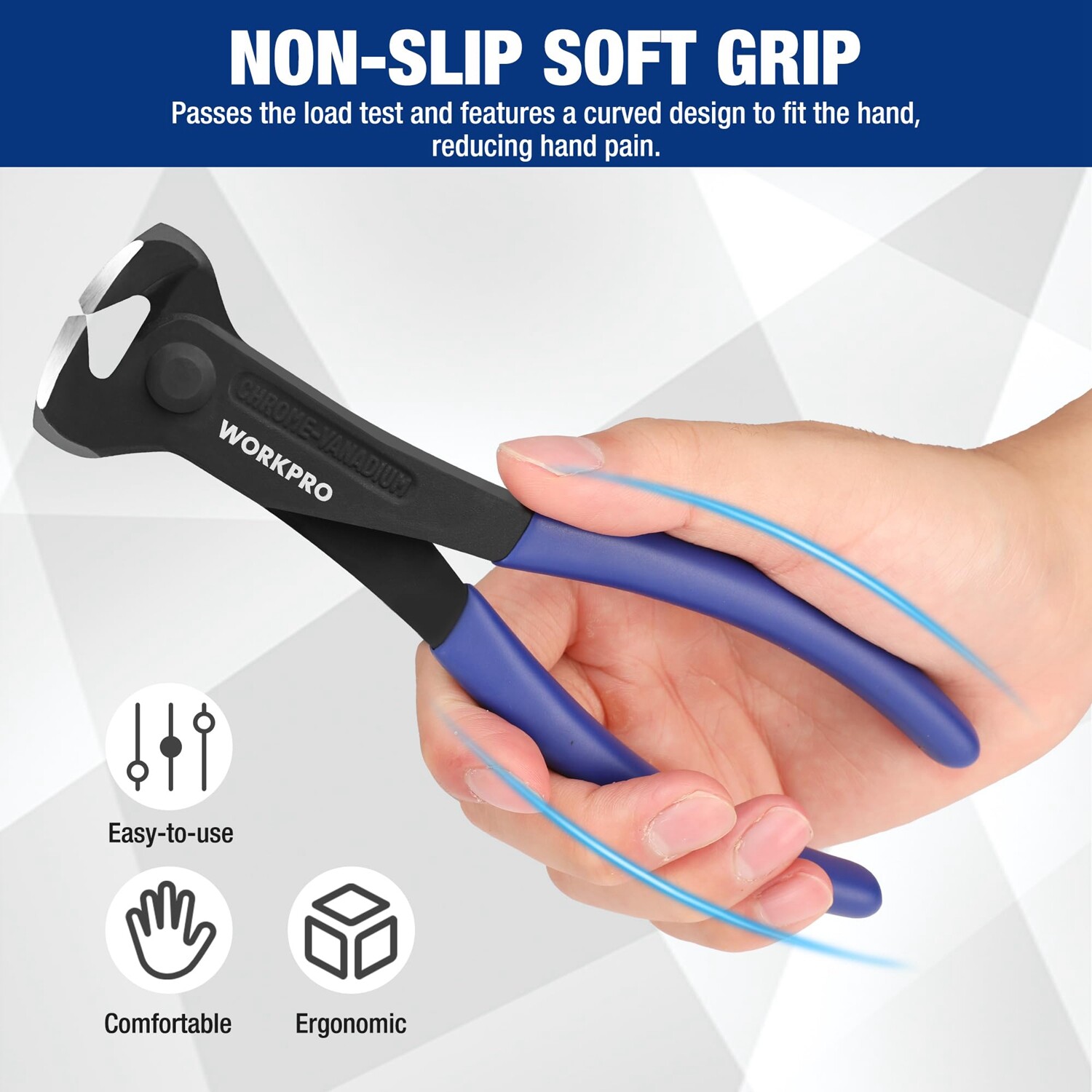 WORKPRO 7" High Leverage End Cutting Nipper Pliers Nail Puller End Cutting Plier