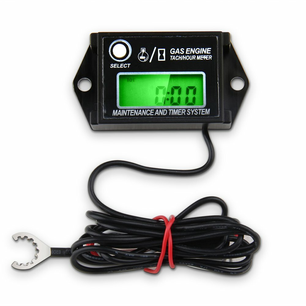Waterproof Tiny Tach Digital Hour Meter Tachometer Resettable Job Timer Kohler