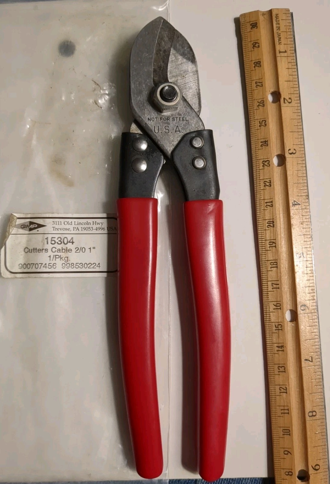 GMP 15304 Cable Cutter USA 2/0 1" New Old Stock 900707456 998530224
