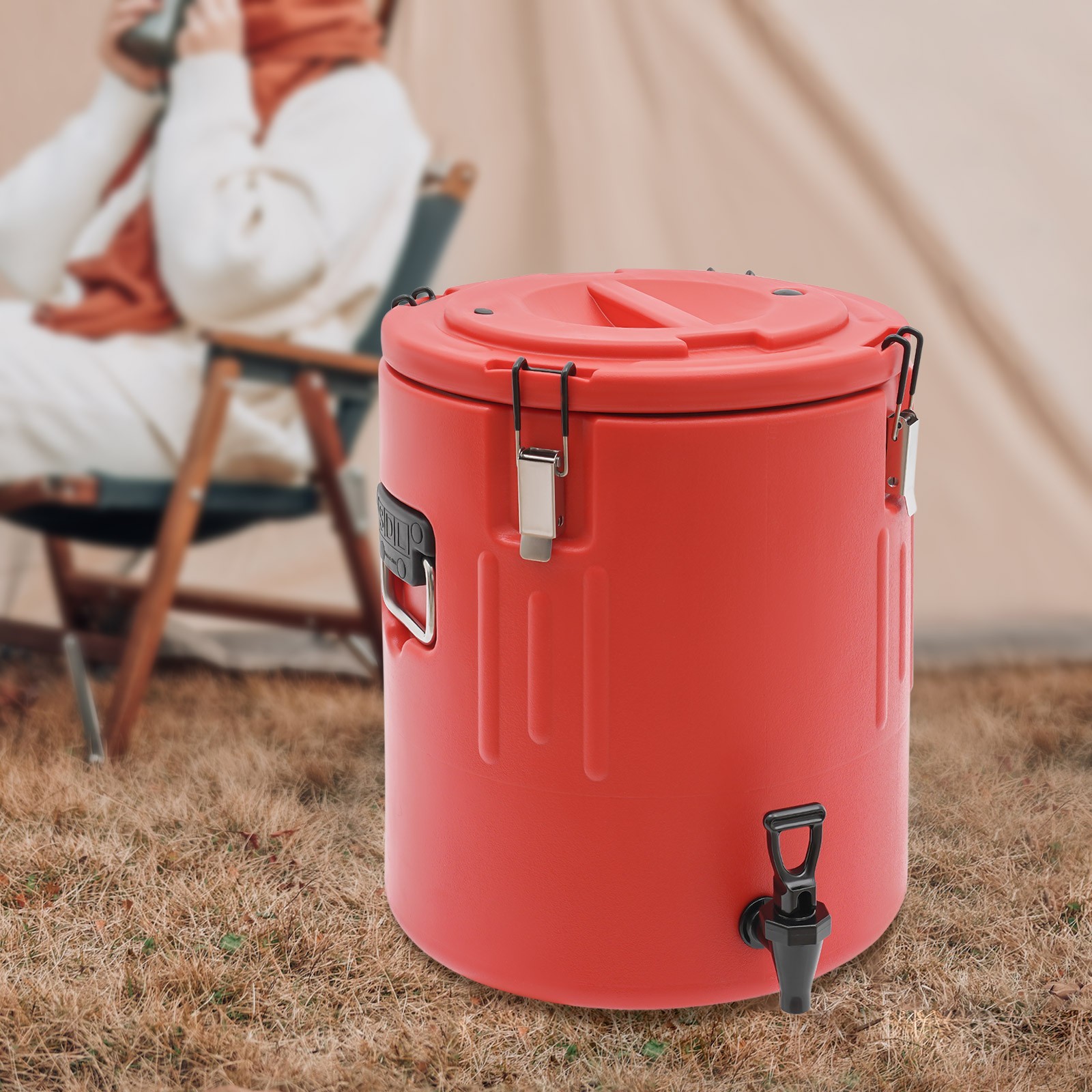 Commercial Insulated Beverage Cooler Insulated Bucket Ice&Hot Drink Dispenser