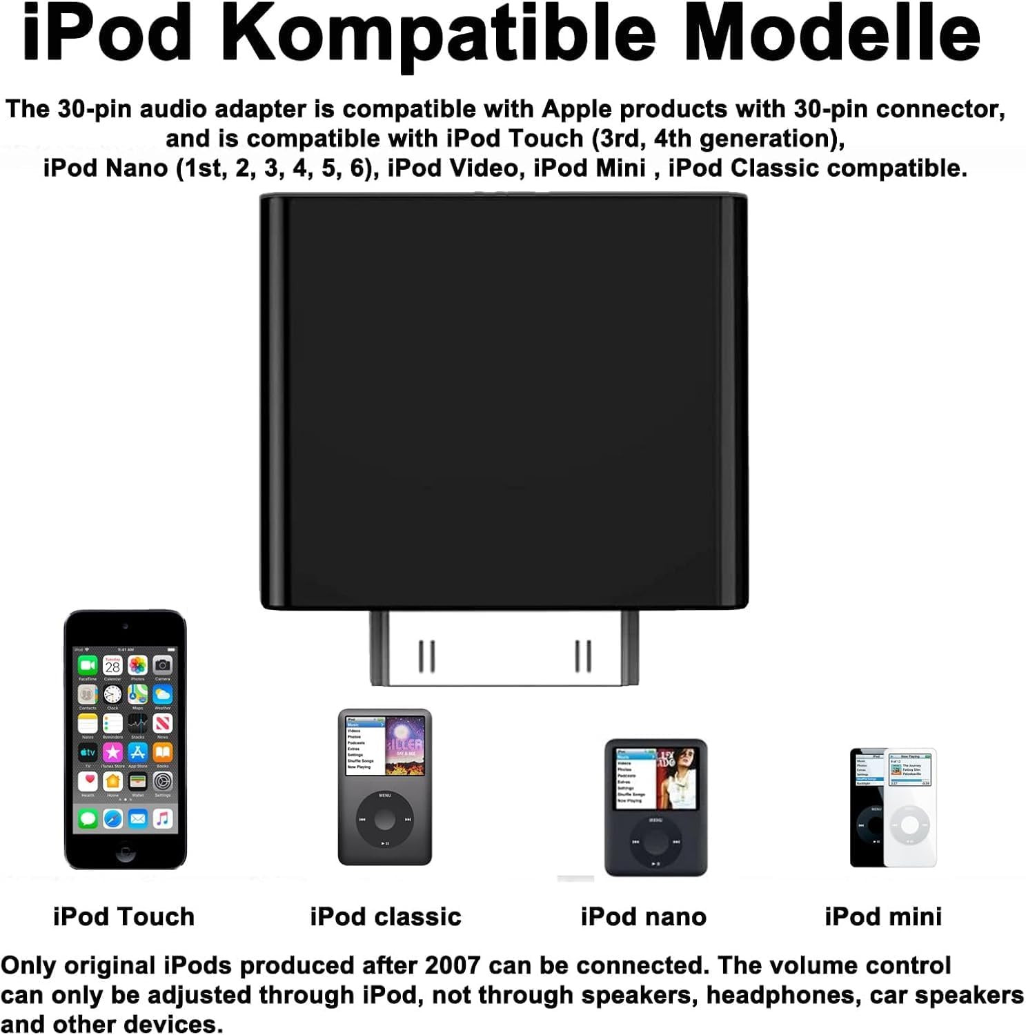 Bluetooth Transmitter for Ipod Classic, Plug-And-Play Bluetooth Adapter