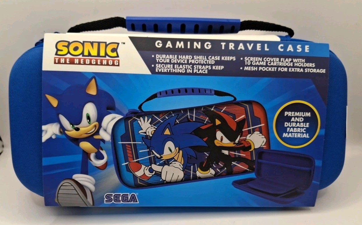 Sonic The Hedgehog Shadow Nintendo Switch 1 Video Console Travel Case w/Handle