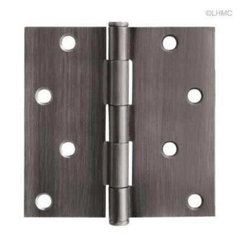 (5 Pack) 4 inch Square Corner Hinge Antique Pewter LQ-HN0009C-AP-C