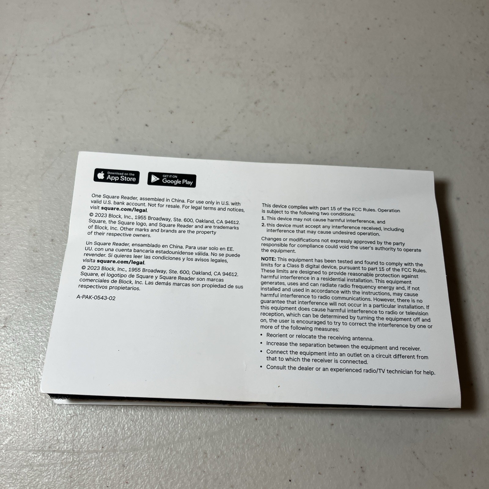 Square Reader for magstripe (with Lightning connector) - NEW OPEN !!!