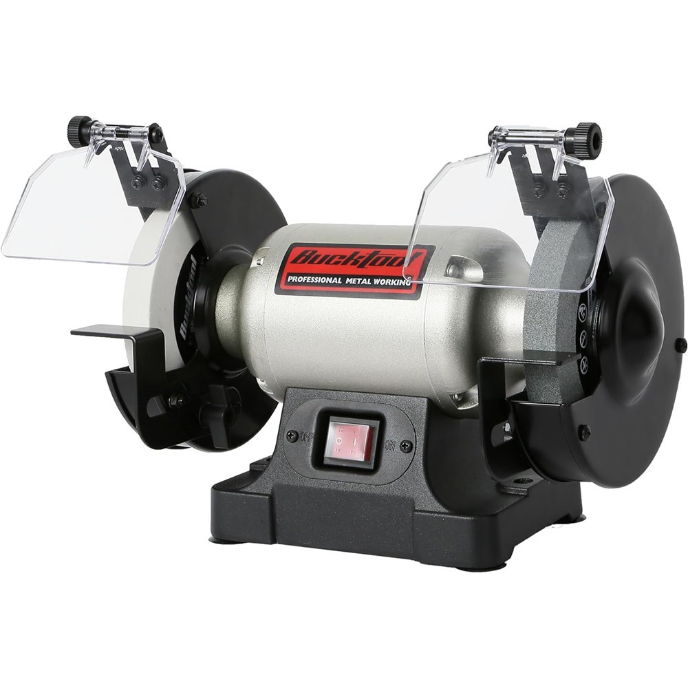BUCKTOOL 6-Inch low-Speed Bench Grinder Power Tools, Wobble-free Wheel Grinder