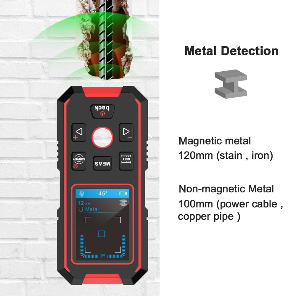 NF-518S Wall Scanner Stud Sensor Stud Detector Beam Detector Laser Rangefinder