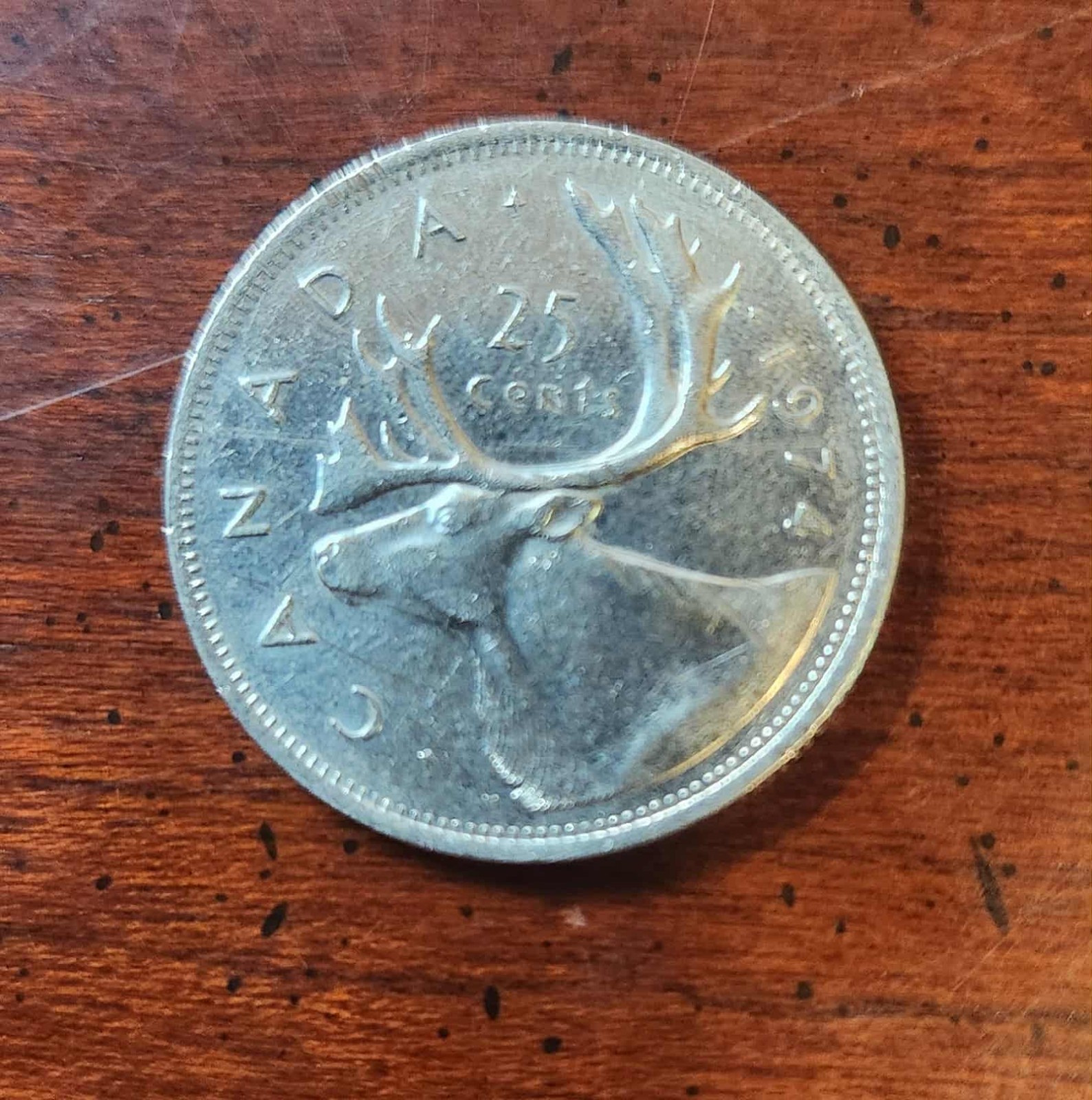 Canada 25 Cents Coin 1974 Queen Elizabeth II
