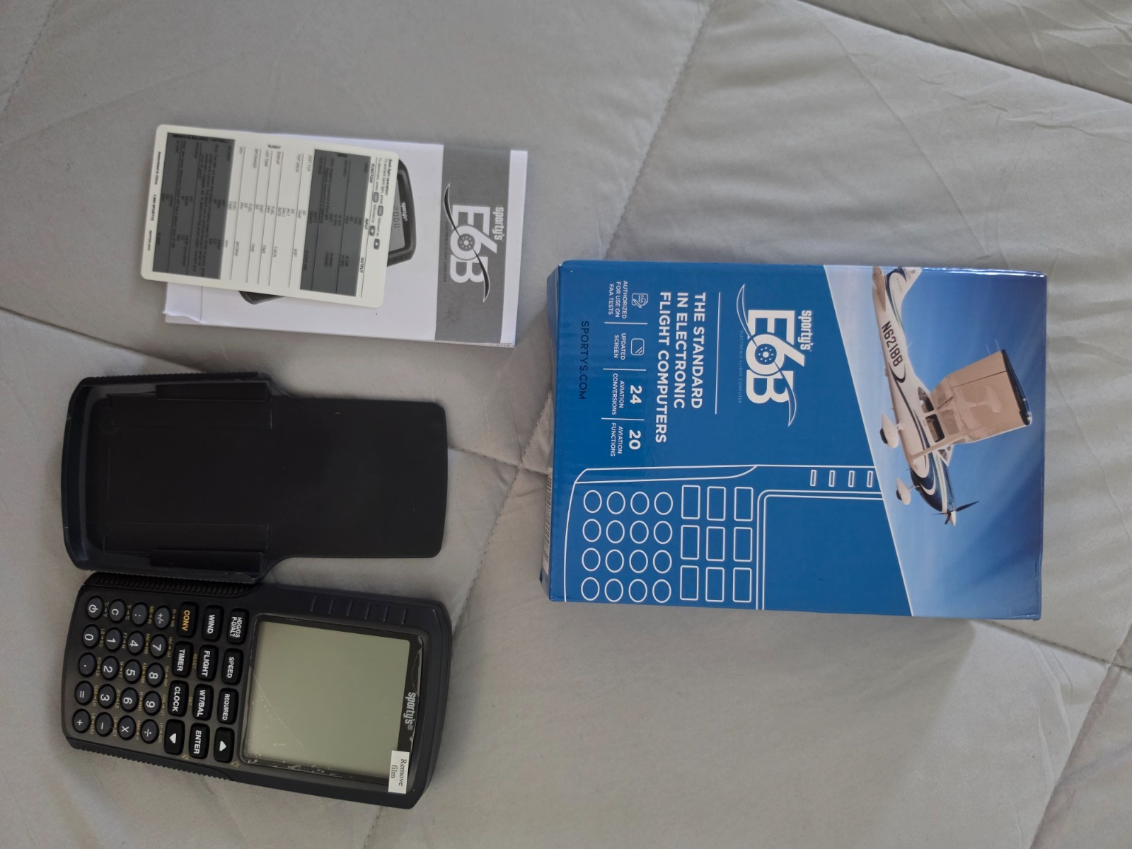 Sporty's E6B Electronic Flight Computer w/Box Manual