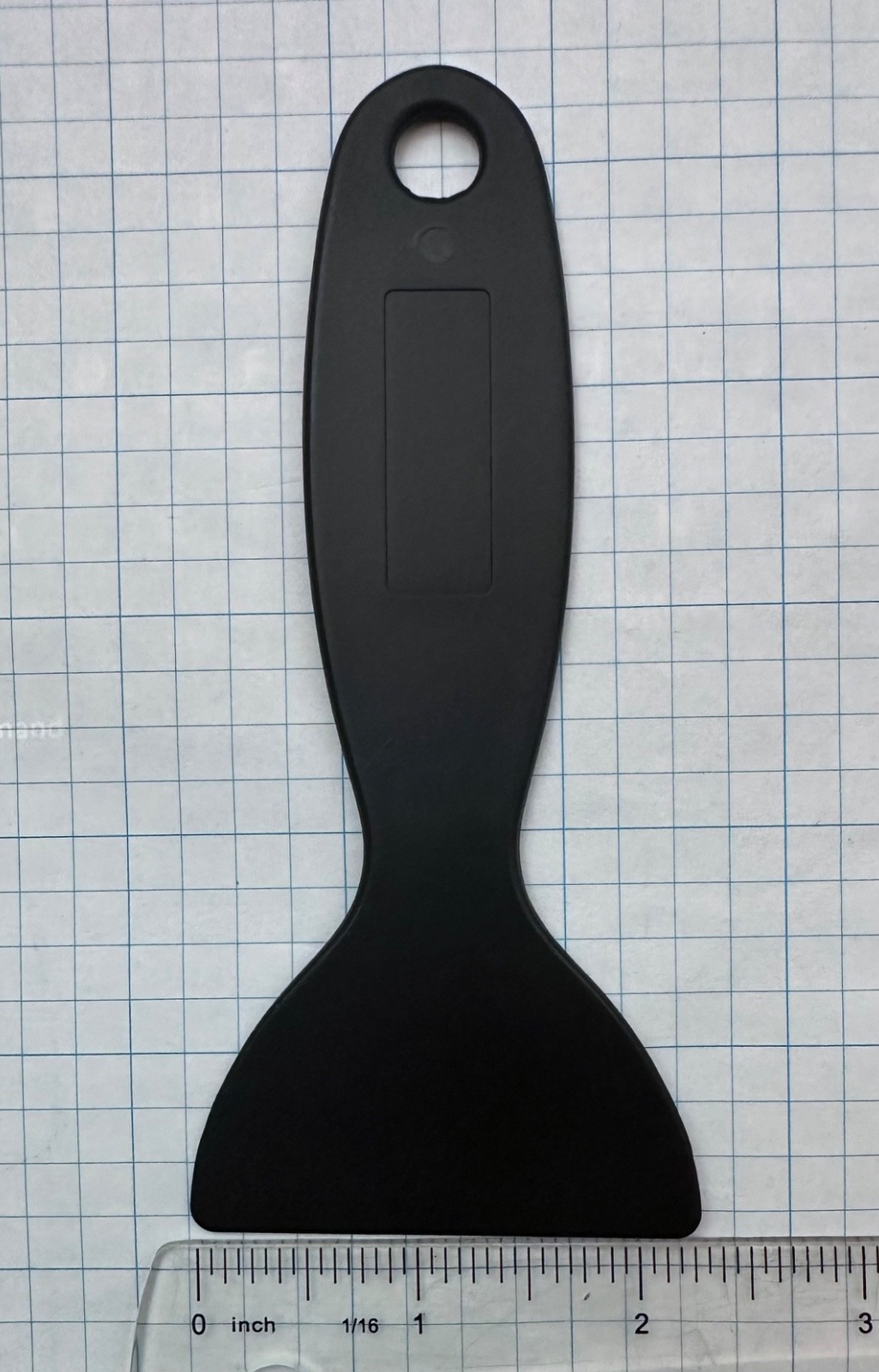 Plastic Flat Edge Pry, 2.25" x 5.25" Air Bubble Remover/Putty Knife - Black