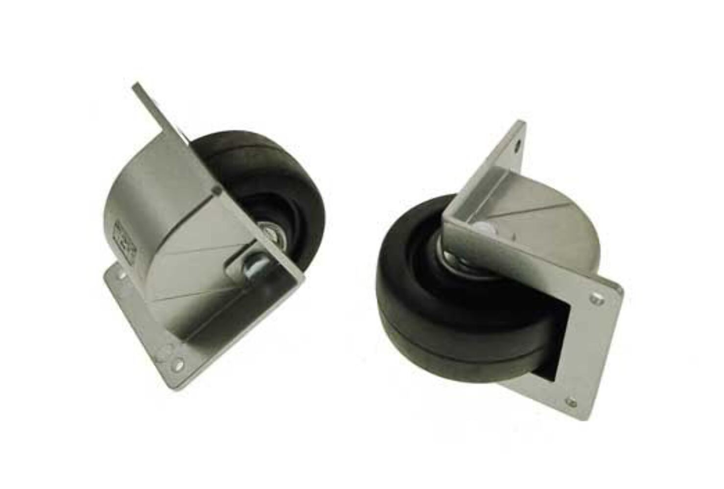 One Pair TCH 3" Recessed Caster- Silver Housing 511-2296800