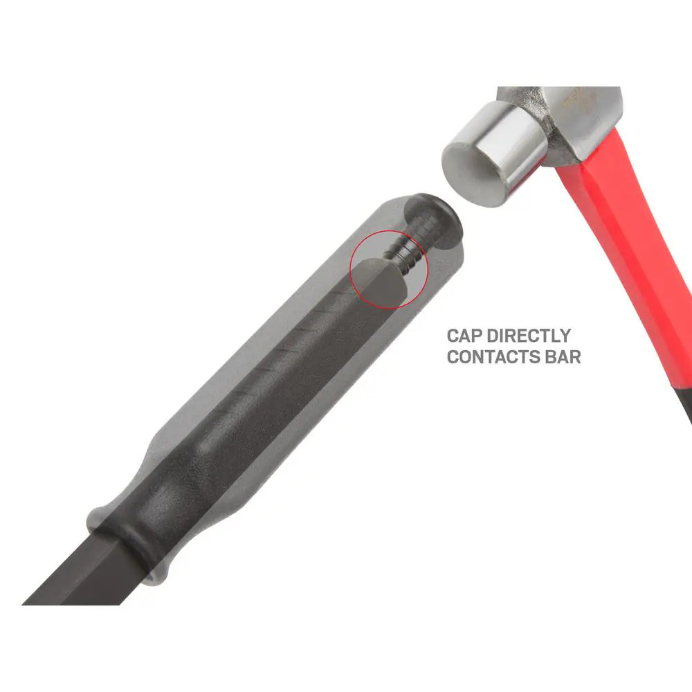 36 In. Angled End Handled Pry Bar with Striking Cap