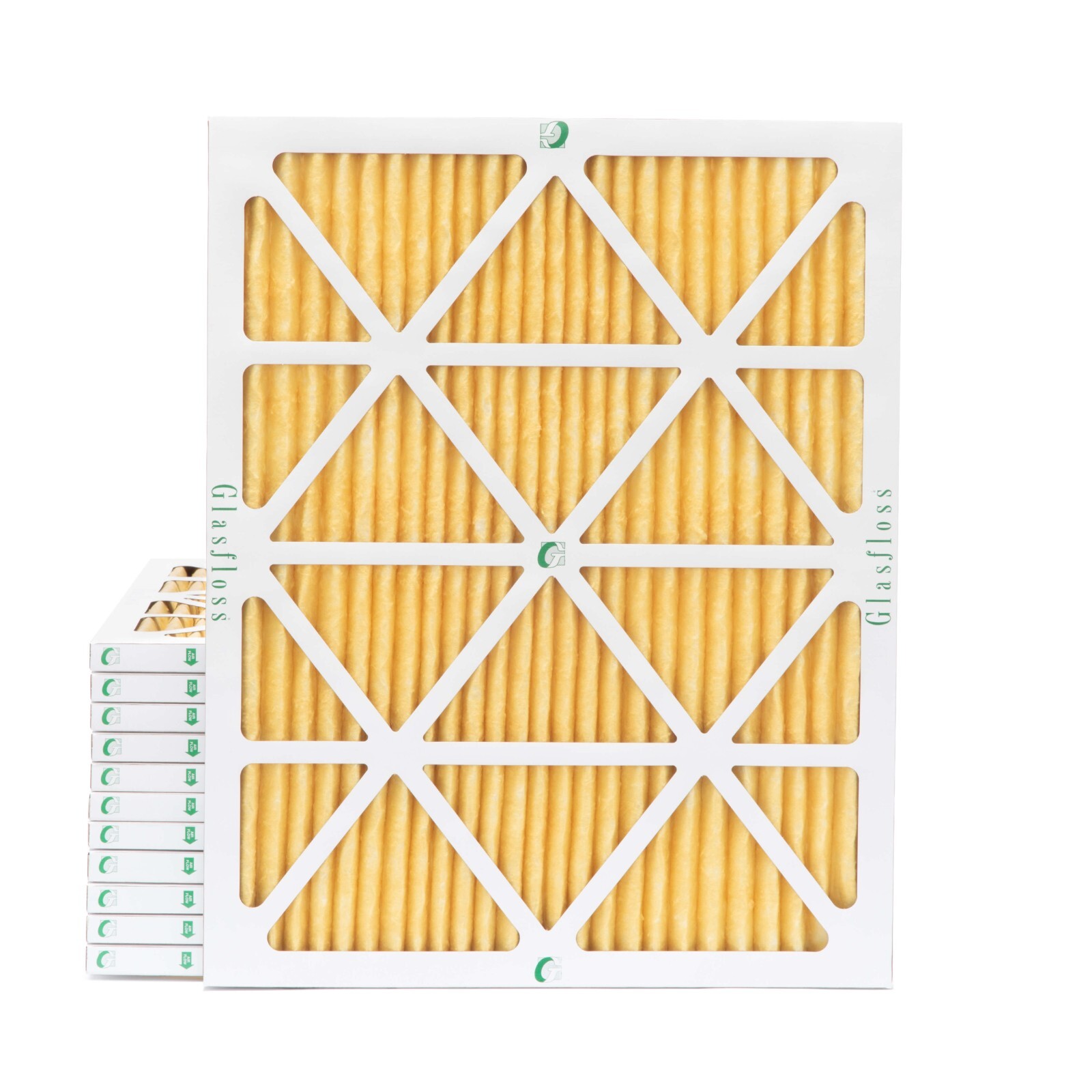 Glasfloss 16x20x1 MERV 11 Pleated Furnace Air Filters. 12 PACK.