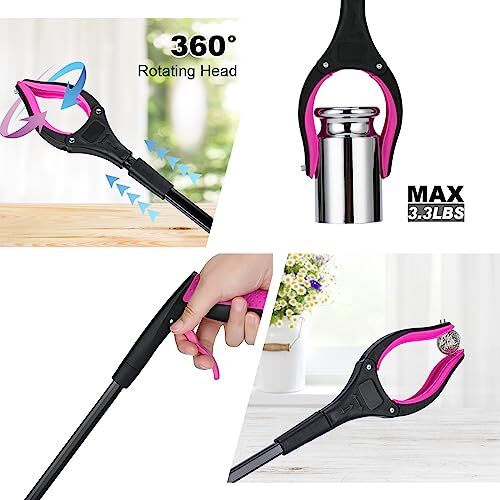 32 Inch Extra Long Grabber Tool Foldable Trash Claw Reaching Tool