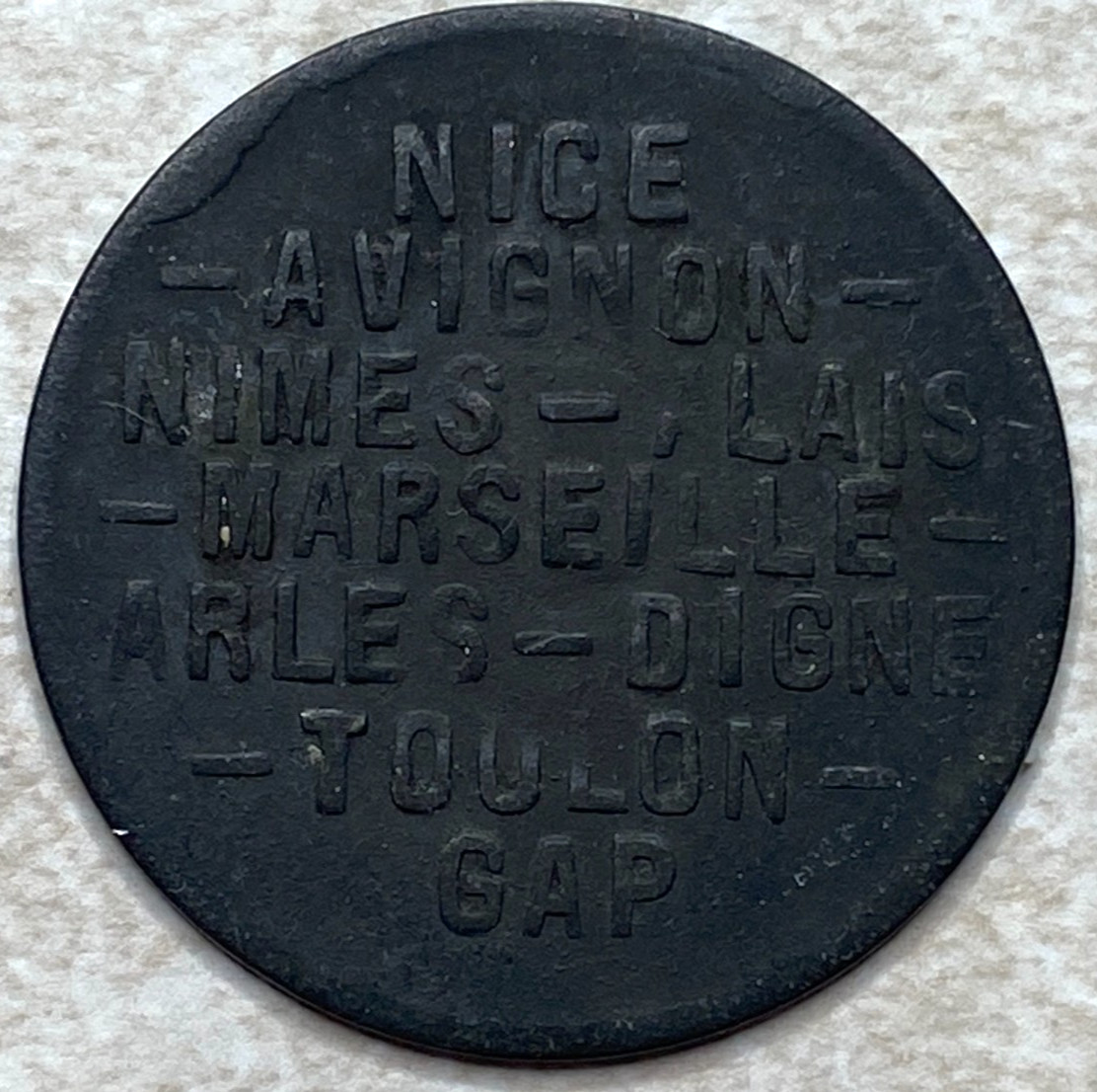 5 cent Chambres Chamber of Commerce 1918 Nice Aviegnon Nimes France Token T8787