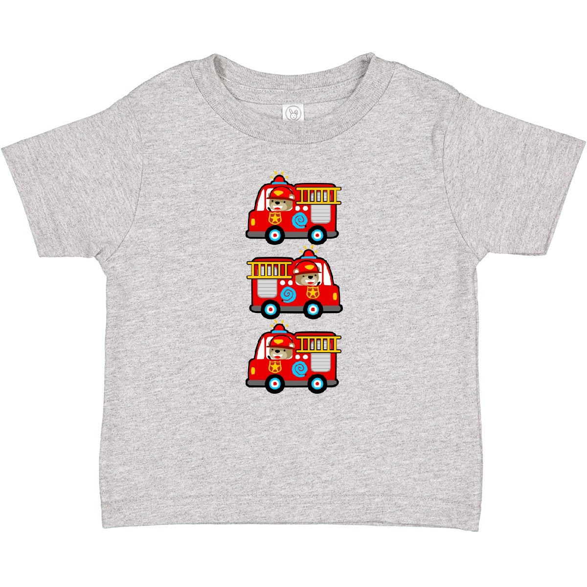 Inktastic Fire Truck Firefighter Bear Baby T-Shirt Fireman Kids Childs Clothes