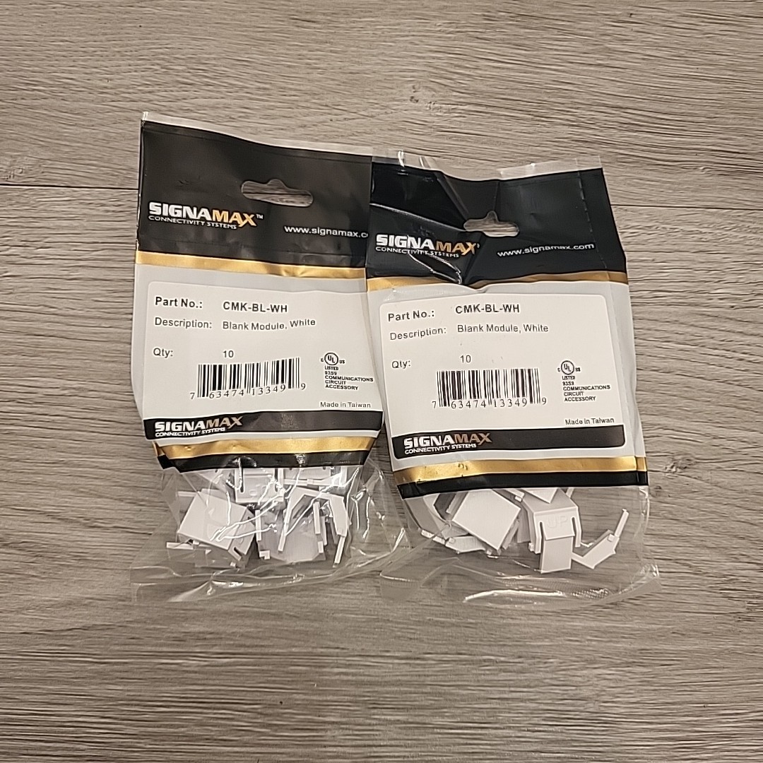 Signamax Keystone Module Blank 20-pack White