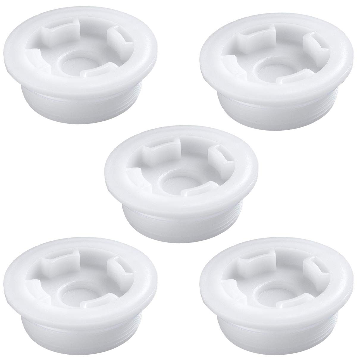 5PCS Bung Cap 2” Poly Plug with Gasket, Poly Buttress Drum Bung for 55 Gallon