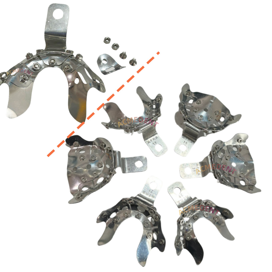 Dental Soft Trays Aluminum Leaky Impression Trays Leak Teeth Detachable Denture