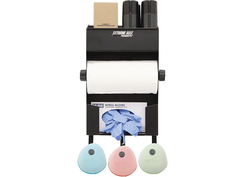 Extreme Max 5001.6552 Wall-Mount Aluminum Air Filter Cleaning Station - Black
