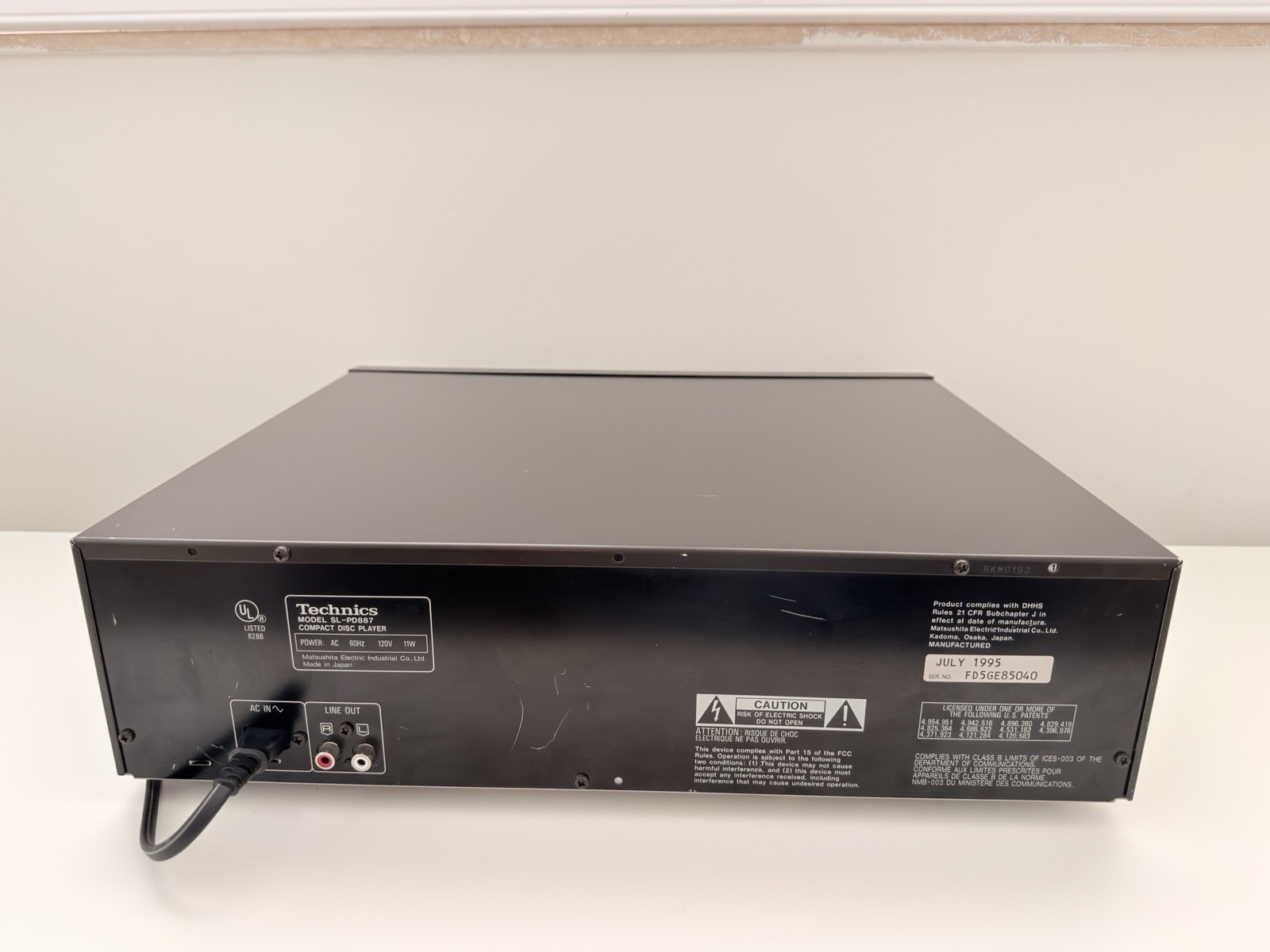 Technics SL-PD887 5-Disc CD Changer Carousel Player Tested Working