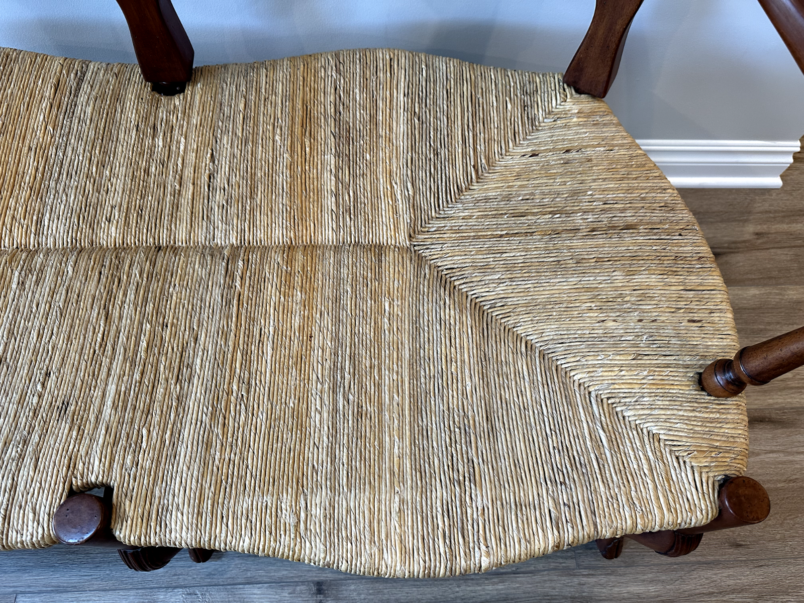Pierre Deux Louis XV Rush Settee – Made in the Philippines