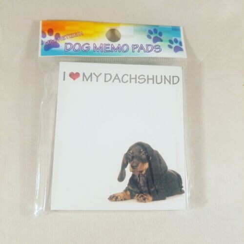 "I ❤️MY DACHSHUND" Magnetic Dog Memo Pad - New