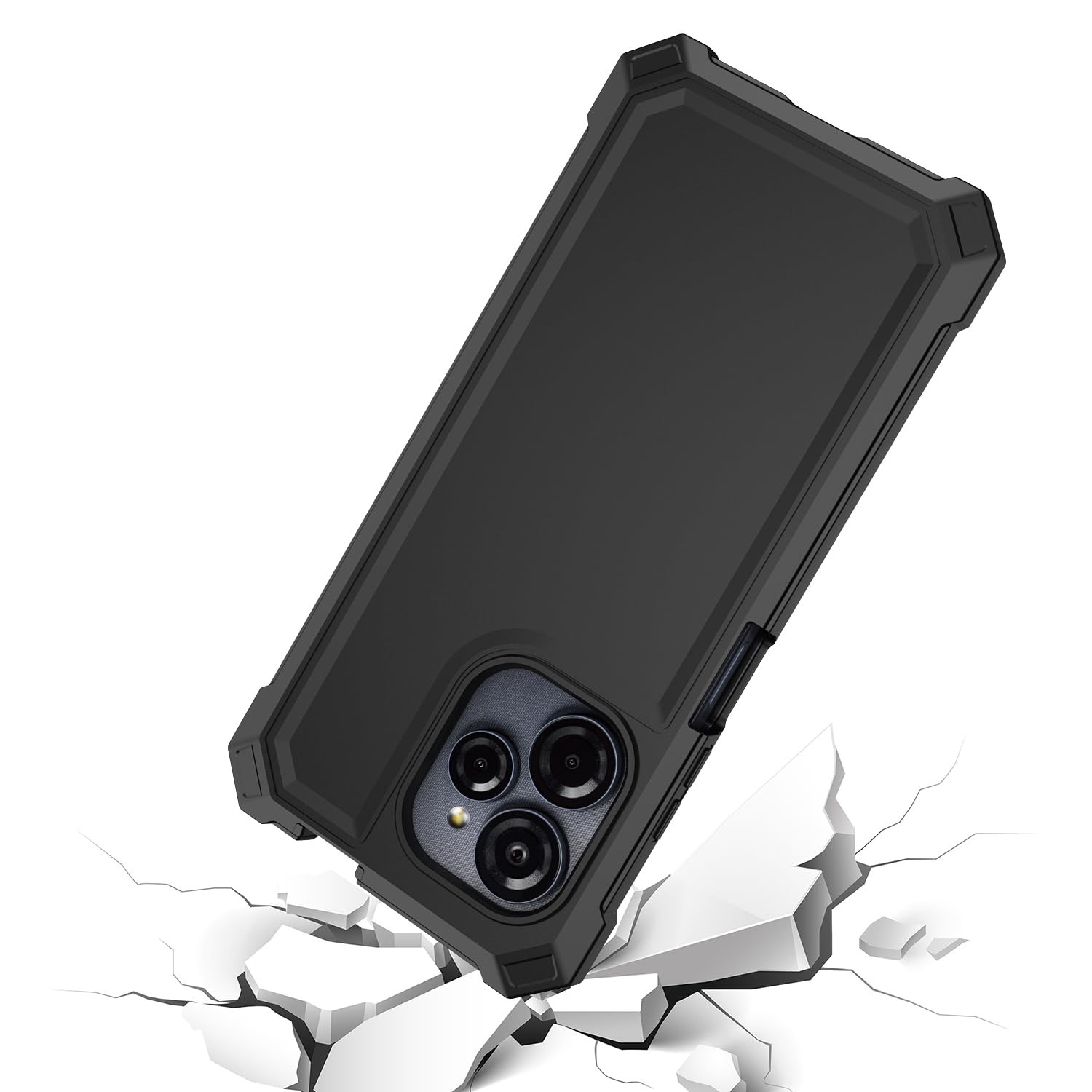 WODAF for BLU View Speed Ultra 5G Case, with Screen Protector Hard PC Black