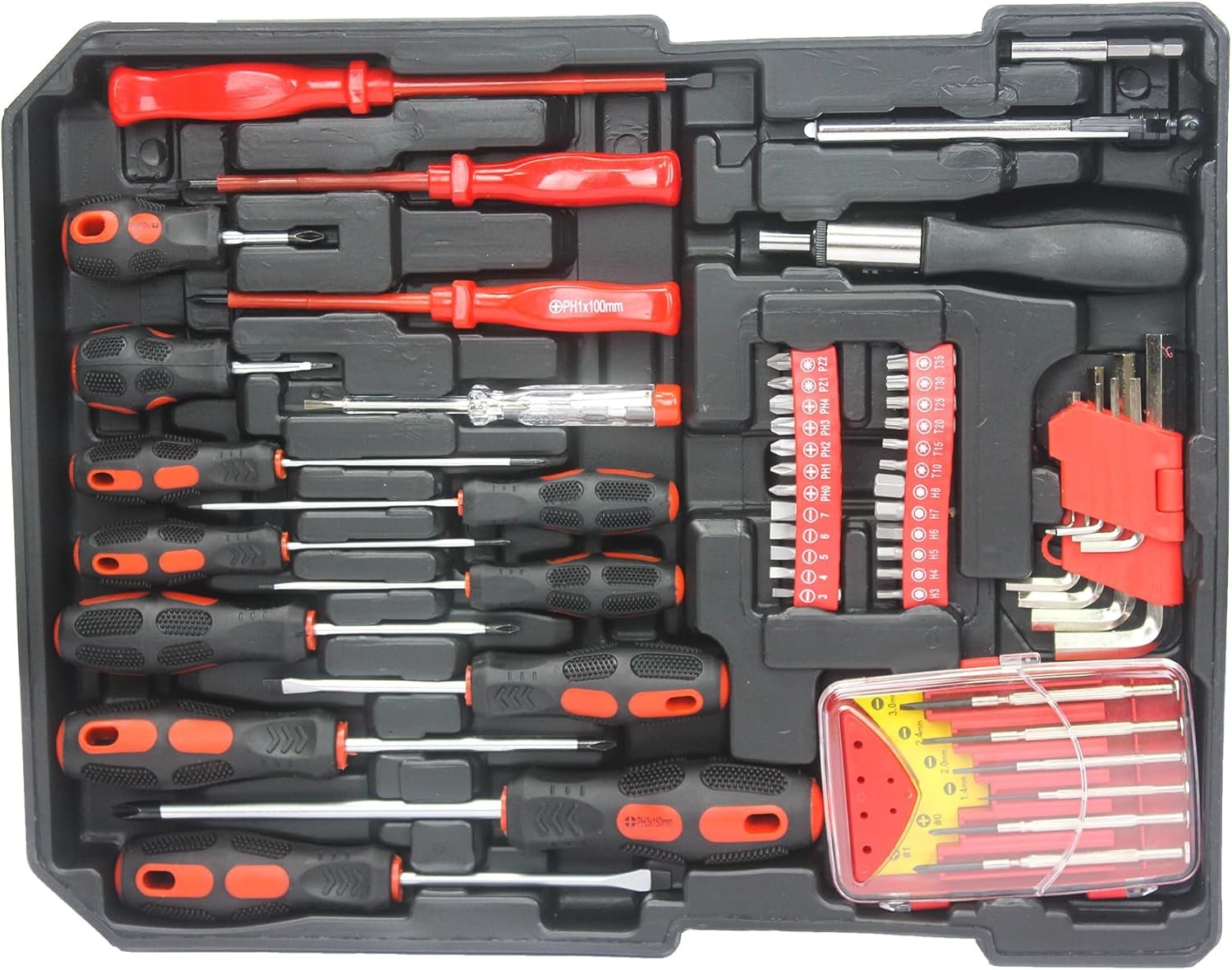 hardware toolbox storage box, containing 899 commonly used tool sets, w/ a pull