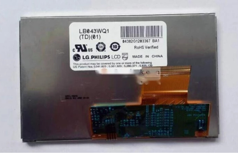 NEW LB043WQ1-TD01 FOR 4.3-inch 480*272 LCD Panel with 90 days warranty
