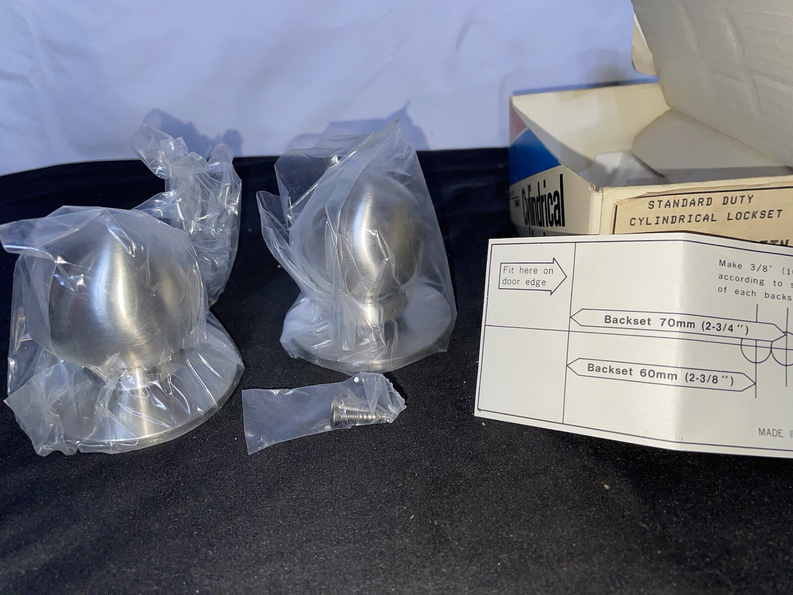 CORBIN RUSSWIN 3414 AUSTIN CYLINDRICAL LOCKSET US32D STAINLESS STEEL 2-3/4 BS