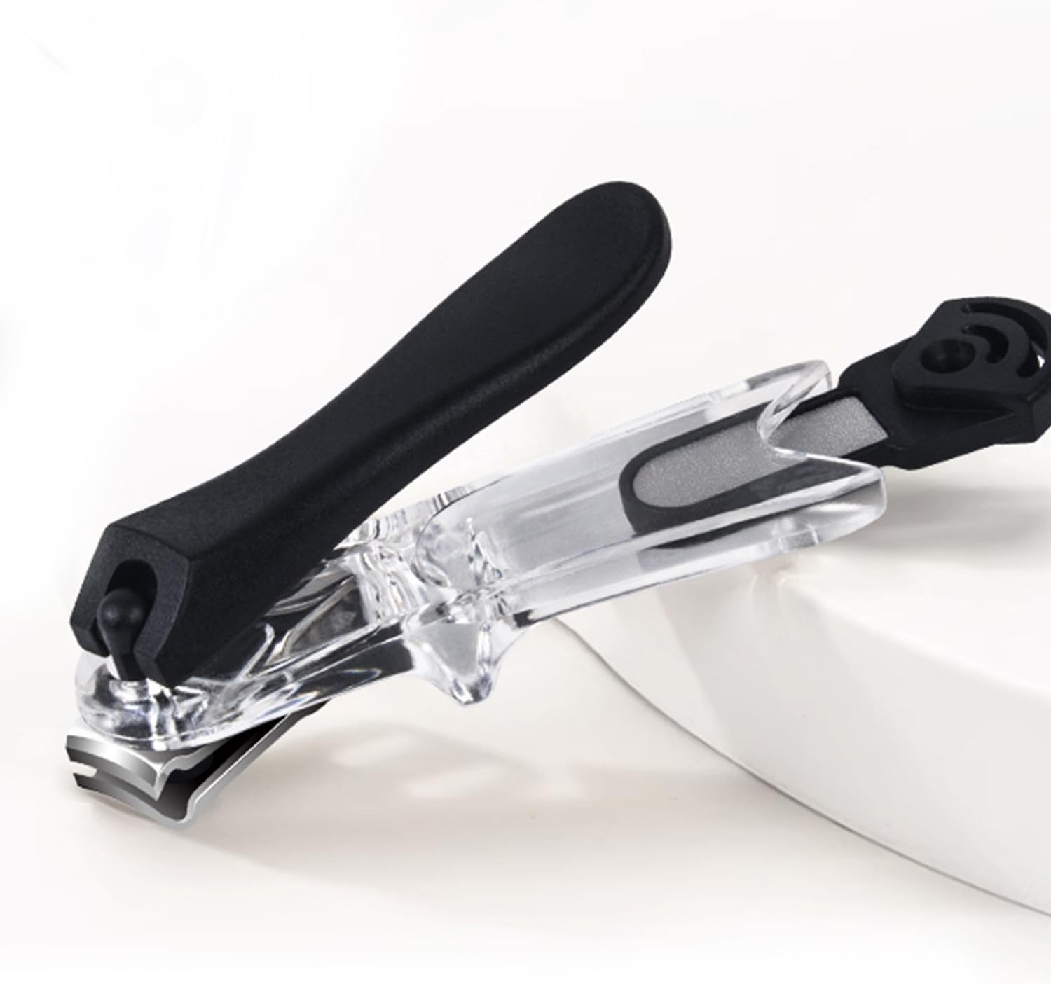 Nail Clippers for Seniors with Arthritis 360 Degree Rotary Fingernail Black