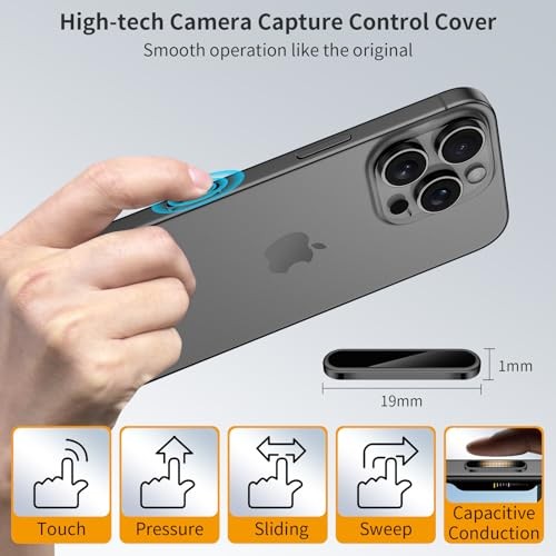 2 Pack Camera Control iPhone 16 Pro/16 Pro Max Black Titanium (Black Edge)