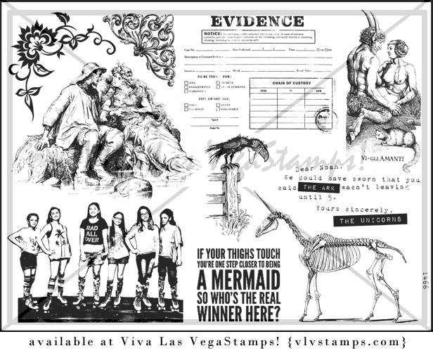 Unmounted Rubber Stamp Plate, Unmounted/Uncut Pink Rubber Stamps