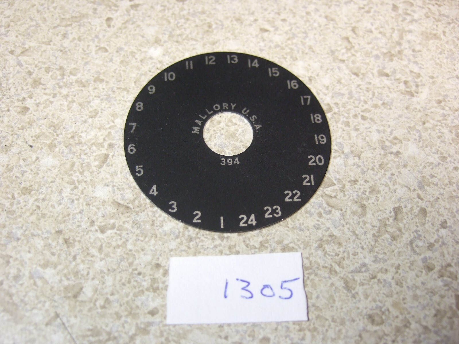 Mallory 394 Dial 1-24 - 15 Degrees each - New!