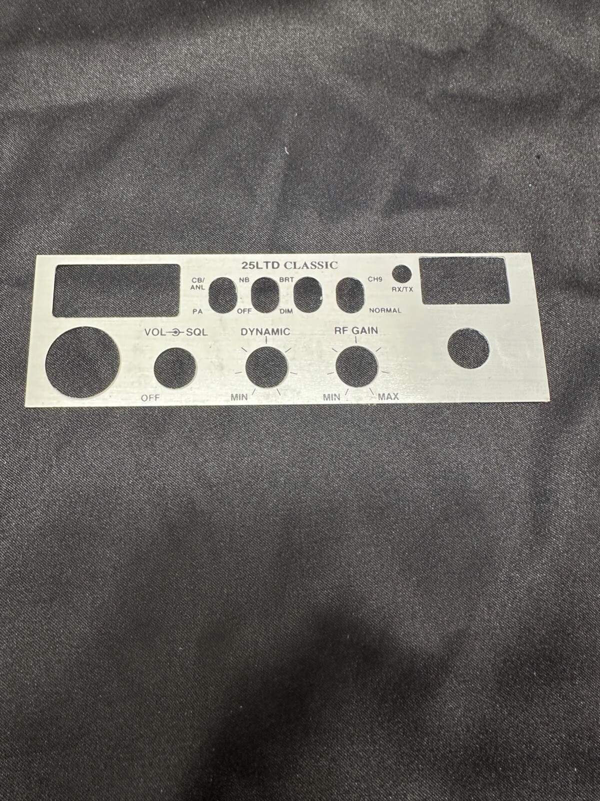 COBRA 25 LTD CLASSIC Metal  CHROME FRONT Faceplate COBRA CB Radio