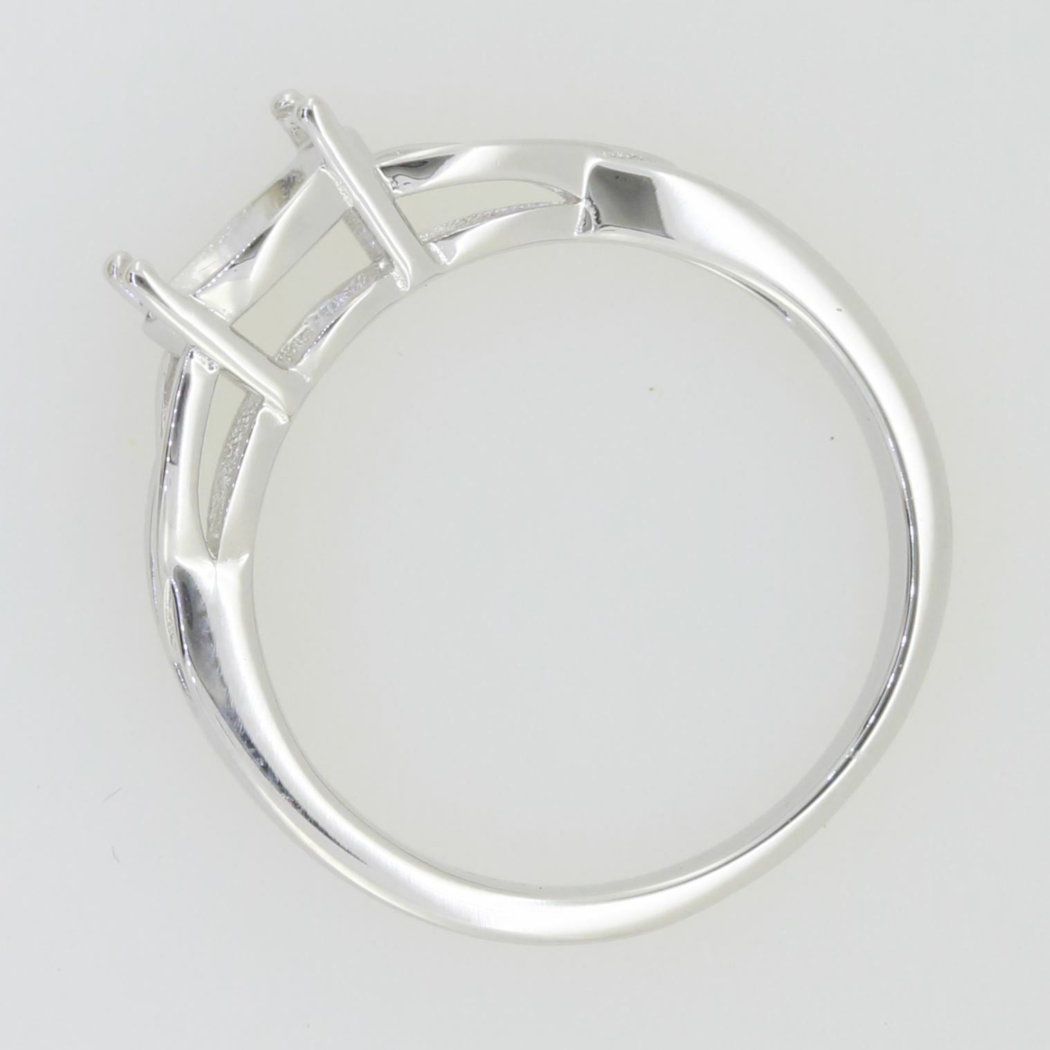 Sterling Silver Semi Mount Ring Setting Round RD 8x8mm Celtic Knot