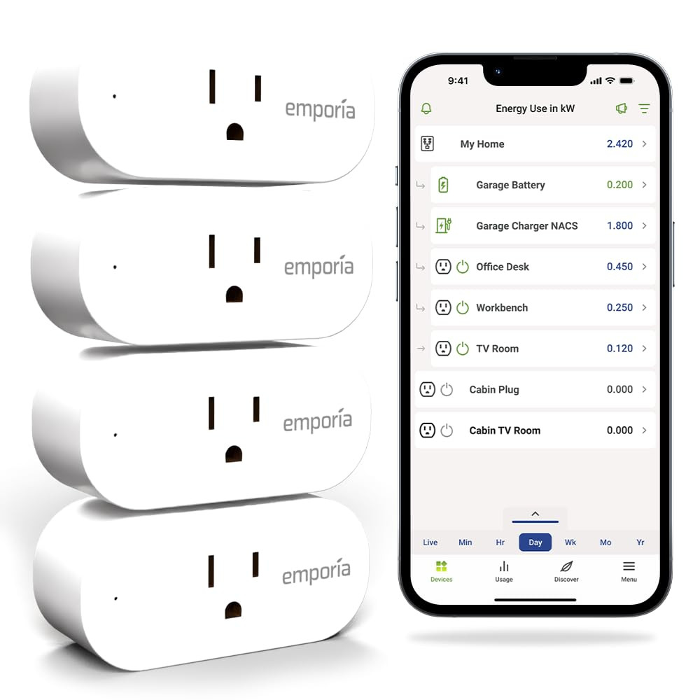 Energy Monitoring Smart Plug, Wifi Smart Outlet Plug Works with Alexa and Google
