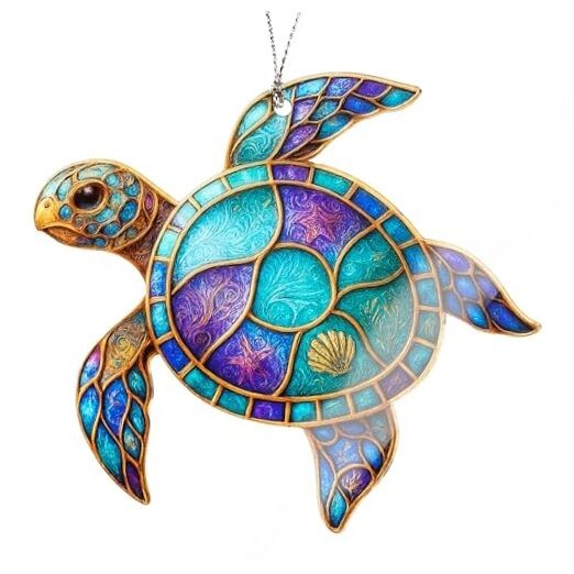 Sea Turtle Gifts for Women - Beach Suncatcher Ornament with Story Turtlehp2