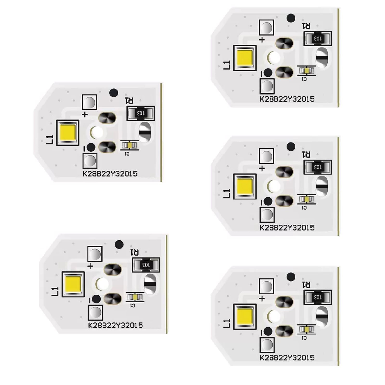 5PCS/Set Refrigerator LED Light Bulb Board For GE Refrigerator GFE26GGHCBB