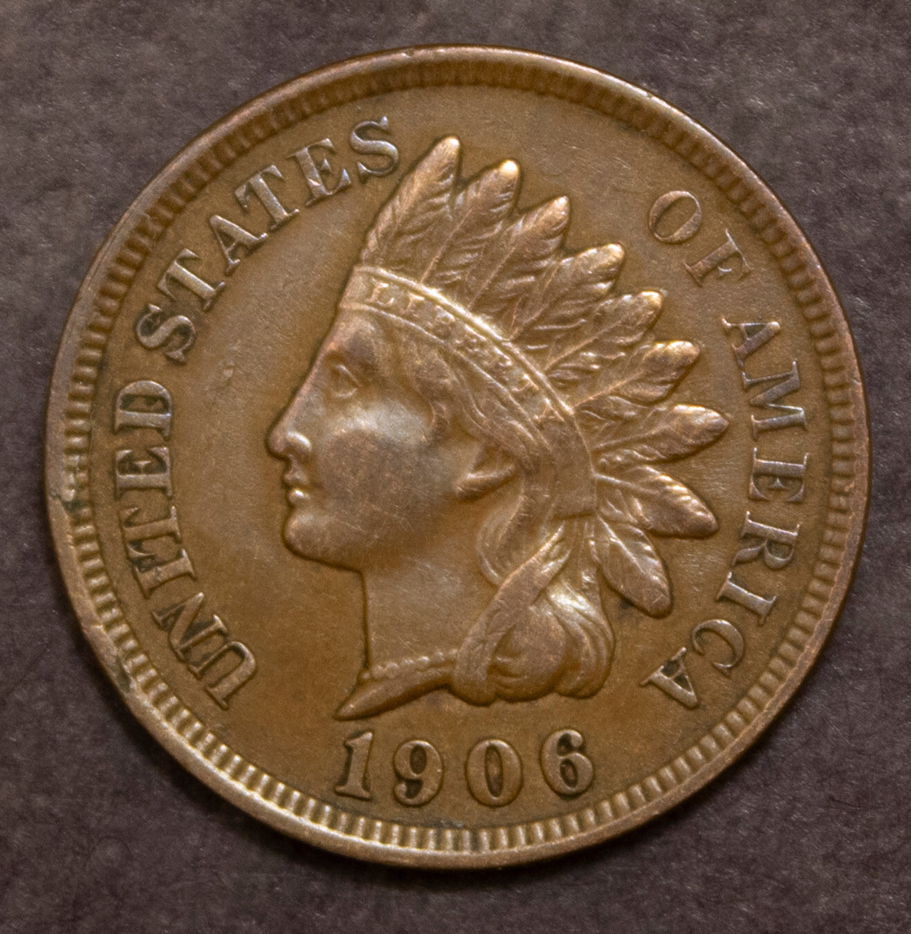 1906 Indian Cent Choice XF Lightly Cleaned  Lot  F 484