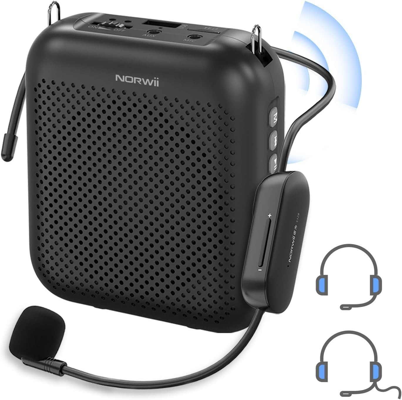 Voice Amplifier Wireless Microphone , 4000mAh Portable Rechargeable Bluetooth...