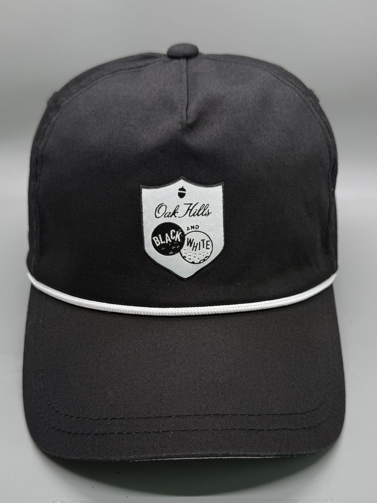 Oak Hills Black And White Golf Cap Hat Adult Snapback Cotton Imperial