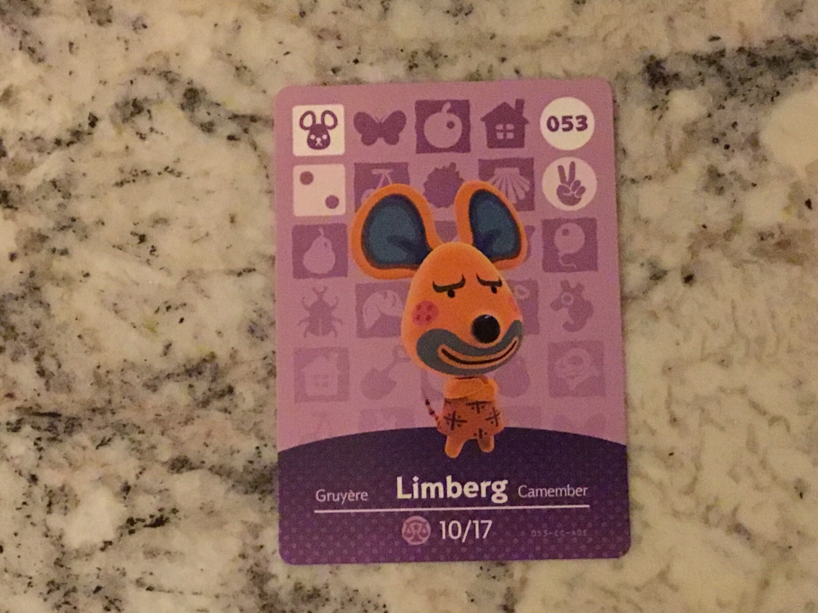 LIMBERG #053 Animal Crossing Amiibo Authentic Nintendo Mint Card From Series 1